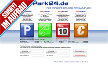 Tablet Screenshot of parken-frankfurt-flughafen.de